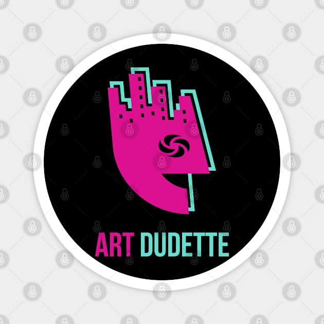 Art Dudette In Pink And Green Magnet by yourartdude